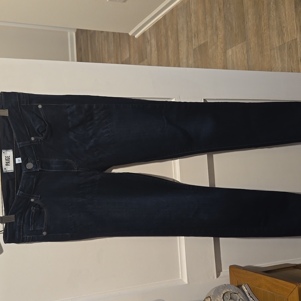 PAIGE Women's Deep Indigo Skinny Jeans - Picture 3 of 8